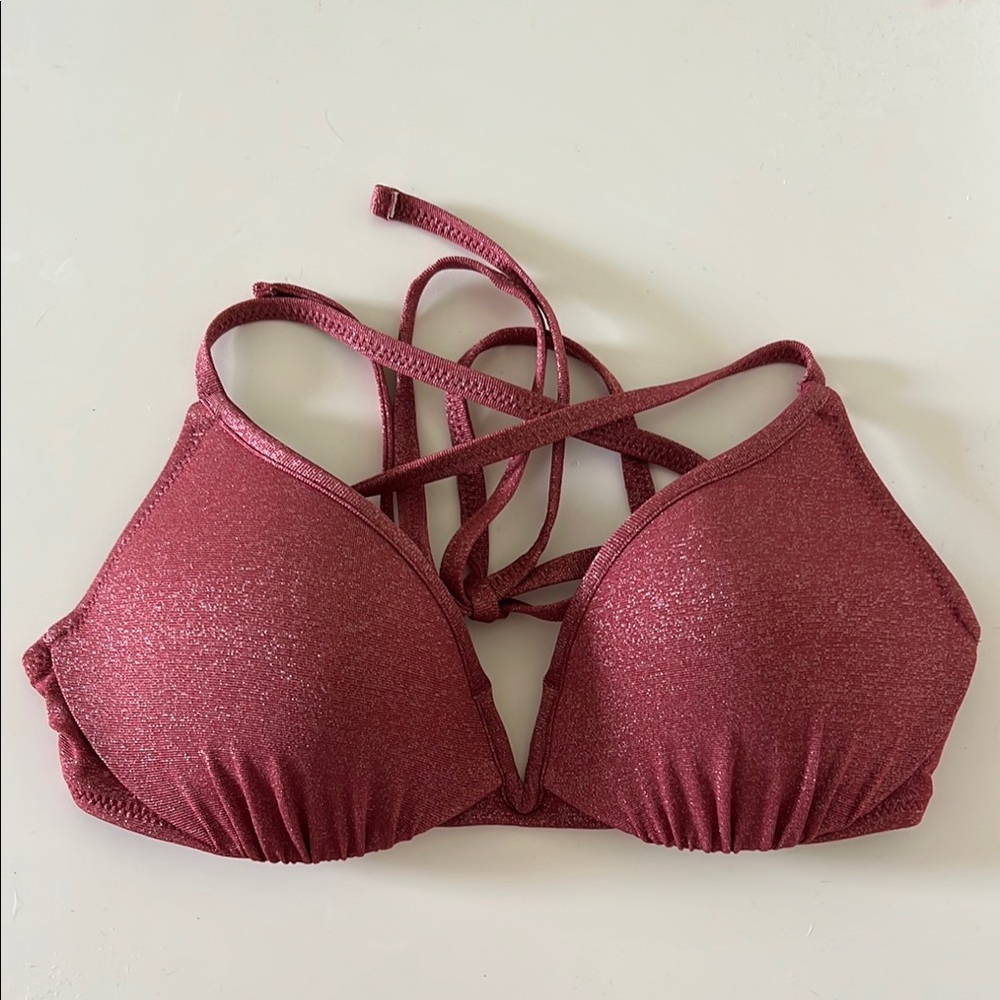 Shade and Shore Maroon Bikini Top
